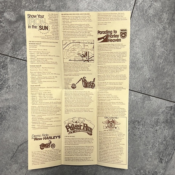 HARLEY DAVIDSON  1982 1983 1984 Bike Week Activities Guide’s excellent condition - Picture 5 of 8